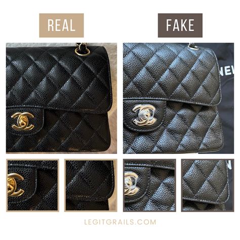 chanel caviar fake vs real|How To Spot Fake Chanel Handbags .